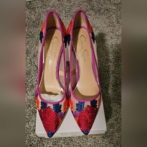 Jessica Simpson Floral Pumps